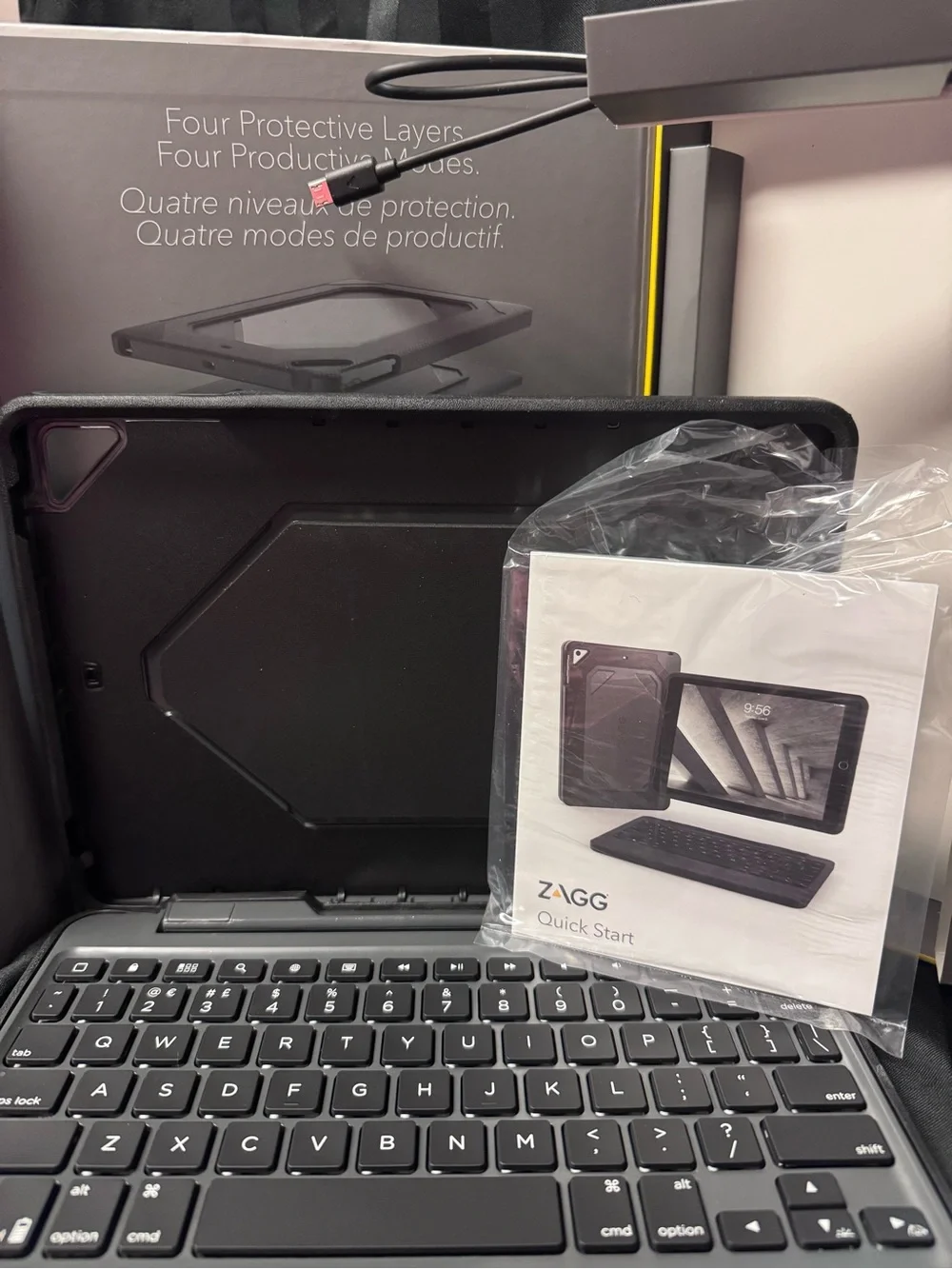 ZAGG Rugged Book Durable Wireless Keyboard & Detachable Case - Black